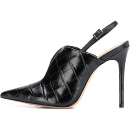 SHOFOO shoes,Beautiful womens shoes, bamboo grain patent leather, about 10 cm high heels, pointed toe pumps.SIZE:34-45