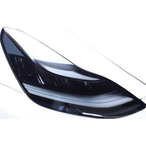Fits for Tesla Model 3 Model S Model X Car Accessories Blackened Headlight Film TPU Protective Film High Light Transmission