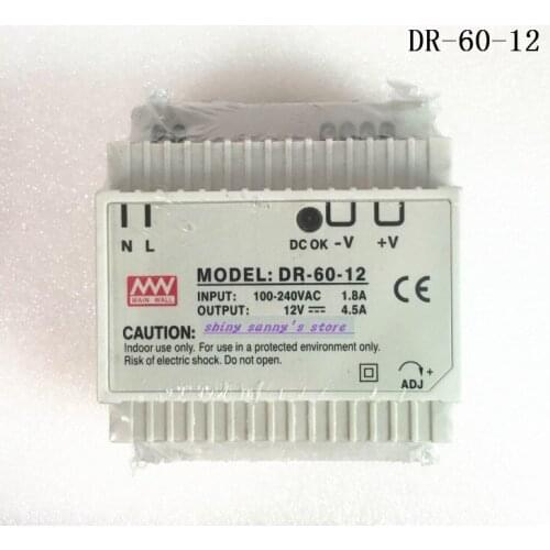 1Pcs DR-60-12 60W 12V 4.5A Ac Dc Converter Din Rail Single Output Switching Power Supply Brand New