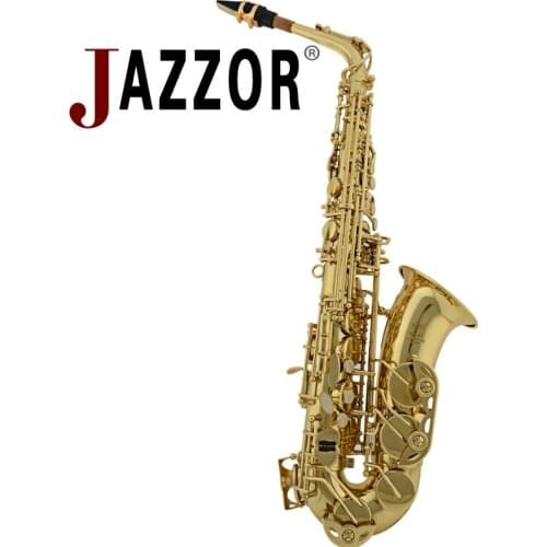 Professional new Alto saxophone JAZZOR JYAS-2000G E Flat Electrophoresis Gold Saxophone with Bakelite mouthpiece and hard case