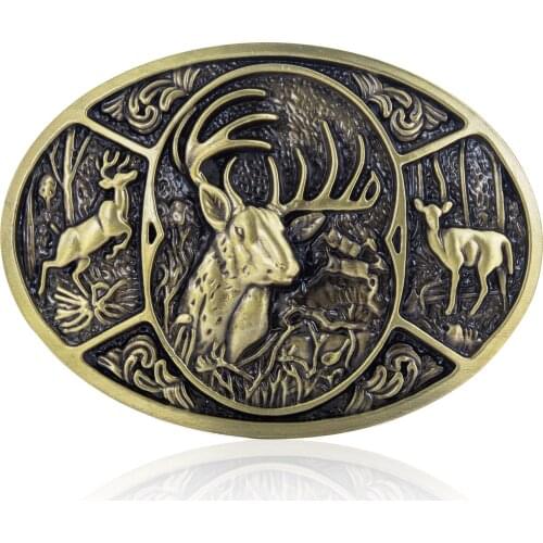 Western cowboy animal wild personality simple mens buckle