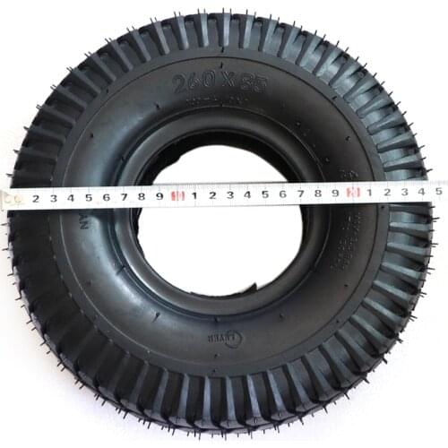 High Performance 260x85 Tire and Inner Tube 3.00-4(10"x3", 260*85) Knobby Scooter, ATV and Go Kart Tire and Tube Motor Tire