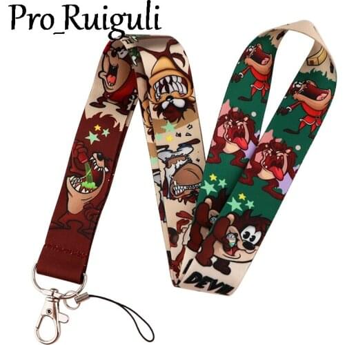 Tasmanian Devil Lanyard for Keys Phone Cool Neck Strap Lanyard for Camera Whistle ID Badge Cute webbings ribbons Gifts