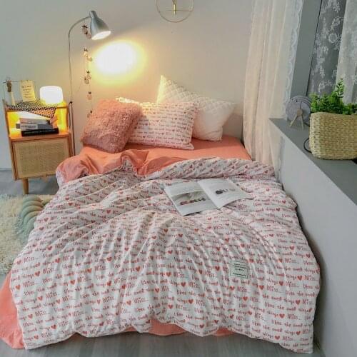 Modern Lattice Bedding Set King Size Bed Sheet Washed Cotton Duvet Cover Sets 240x220 With Pillowcase Double Queen Quilt Covers