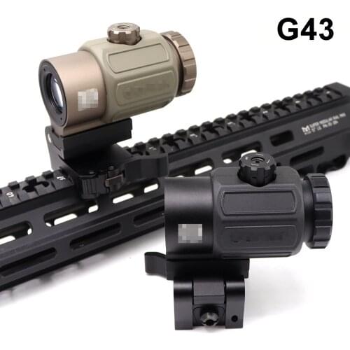 SOTAC Tactical G43 3x Magnifier Scope Sight with Switch to Side STS QD Mount Fit for 20mm Rail Rifle Gun