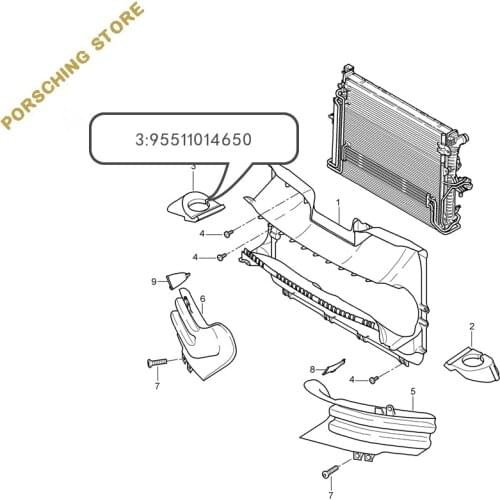 Sealing sleeves PR: D5V, E0W, E1T right for Porsche OEM:95511014650