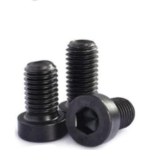 10-20PCS DIN7984 M3 M4 M5 M6 Steel with black hex socket thin short cap head screw
