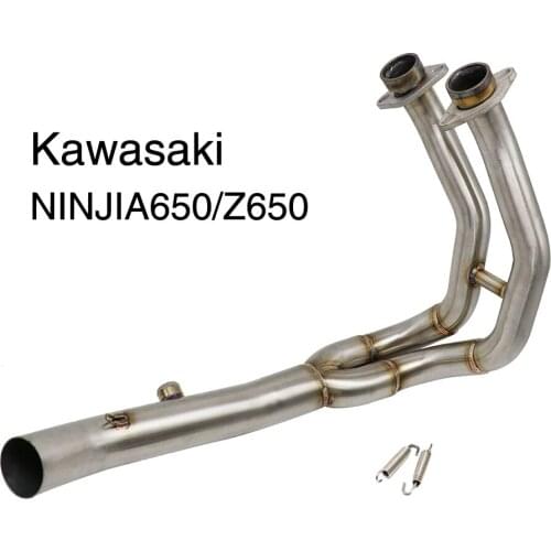 ZSDTRP NINJIA650/Z650 Motorcycle Exhaust Muffler Middle Pipe Escape Slip-on For Kawasaki NINJIA650/Z650
