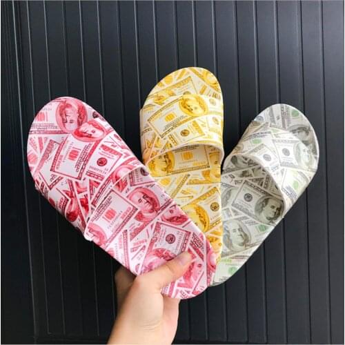 Luxury designer 2021 greenback Bathroom Shower Slippers Women Summer Soft Sole Beach Shoes Female Indoor Home House Pool Slipper