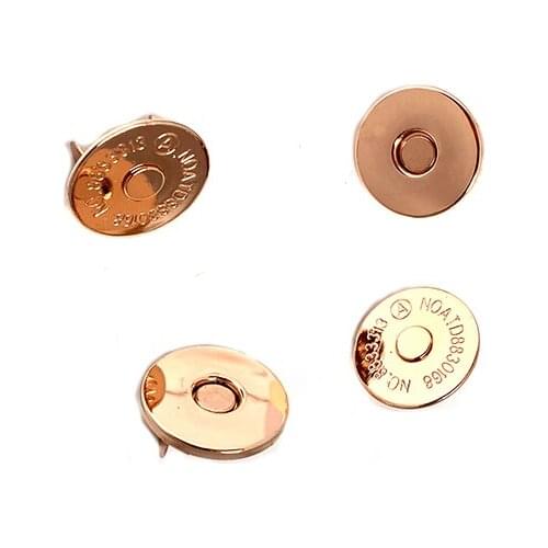14mm Rose gold Magnetic clasp for DIY leather products, Sewing Leather Coat Buttons, Fasteners bag Clasps Sewing Buttons
