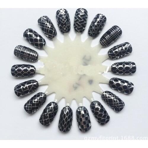 2PCS JV201-220 Nail Art Cute Stencil Sticker Nail Art Sticker Nail Art Template Sticker 18*10MM