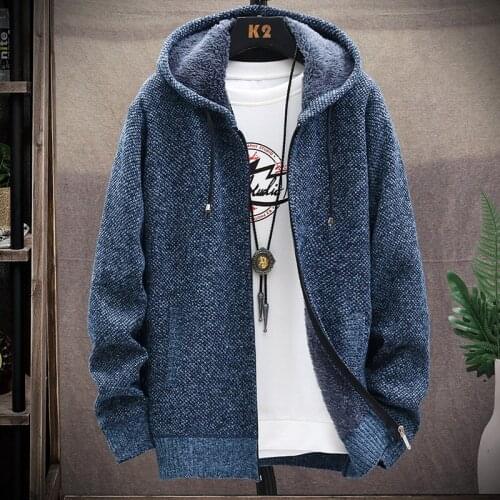 2020 winter new arrival Mens Knitted thicken Mens Coats Male Sweater Casual Keep warm Male Cardigan Sweaters Men, size M-3XL