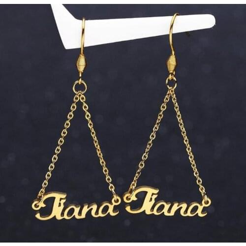 2021 New Custom Name Earrings Female Stainless Steel Earrings Accessories Earrings DIY Custom Earrings Women Mothers Day Gift