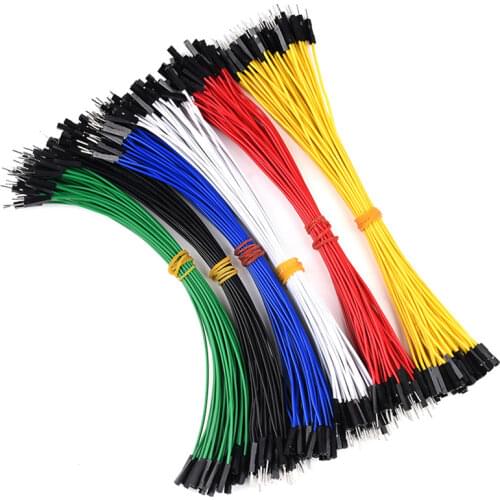 20pcsx 5color 20cm 2.54mm 1p-1p Female to Male Dupont Wire Jumper Cable For Arduino
