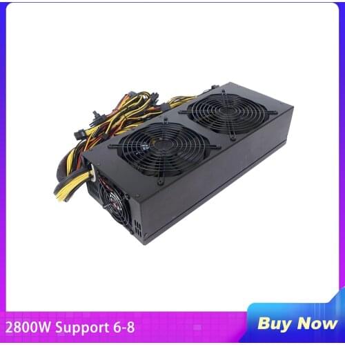 2800W For Mining Power Supply, Multi-Channel High-power Graphics Card 2800W Support 6-8 Card With 16 8P