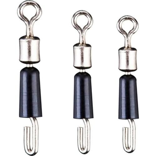 30PCS/Lot Ball Bearing Swivel Solid Rings Fishing Connector Ocean Boat Fishing Hooks Quick Fast Link Connector New
