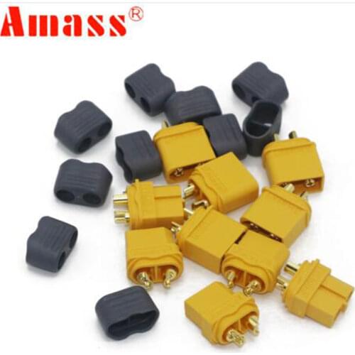 50 pairs/bag Amass XT60H Plug Connector With Sheath Housing Male & Female For RC Lipo Battery FPV Quadcopter