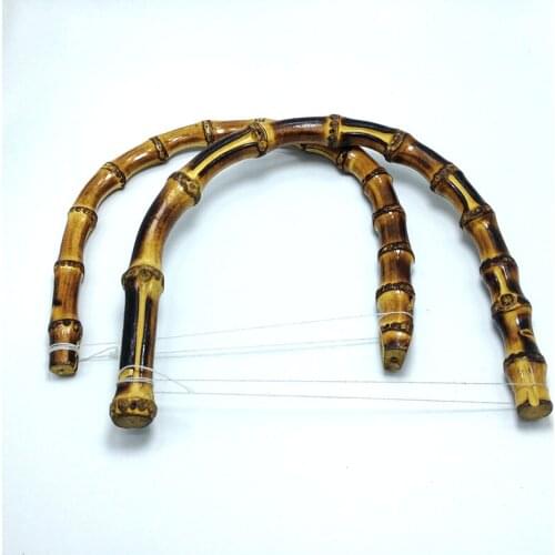 6 Inch Burnt Bamboo Purse Handles
