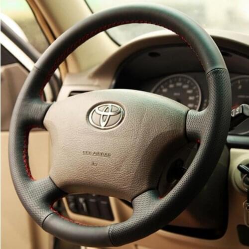 Hand-Stitched genuine leather Steering Wheel Cove For Toyota Land Cruiser Prado 120 Land Cruiser (2003-2007) Tacoma(2005-2011)