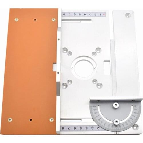 Router Table Aluminium Insert Plate Electric wood milling flip board with Miter Gauge Guide Table Saw Woodworking workbench