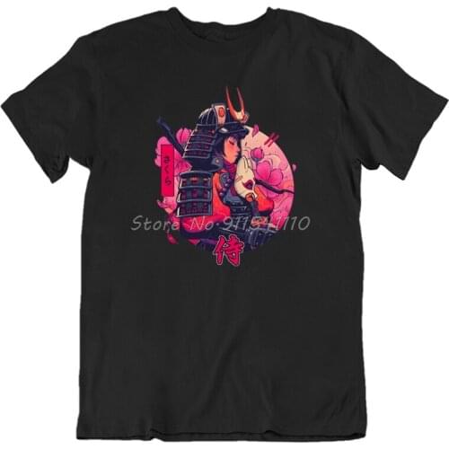 Samurai Tshirt Japanese Culture Graphic Short Sleeve TShirt Cotton DTG Print Breathable Tops Men Cotton Tees Harajuku Streetwear