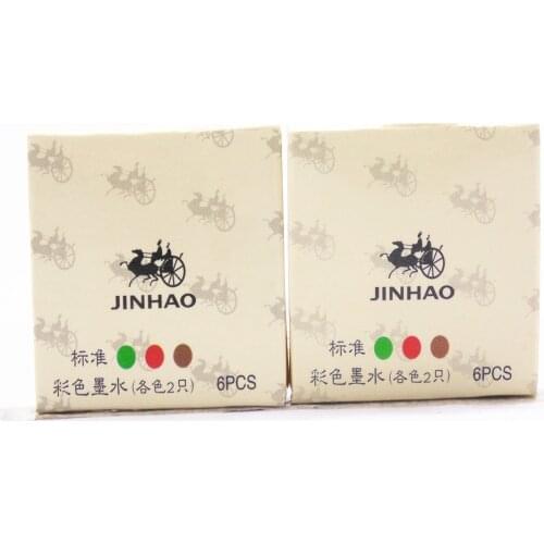 Jinhao 12pcs multicolor ink fountain Pen New