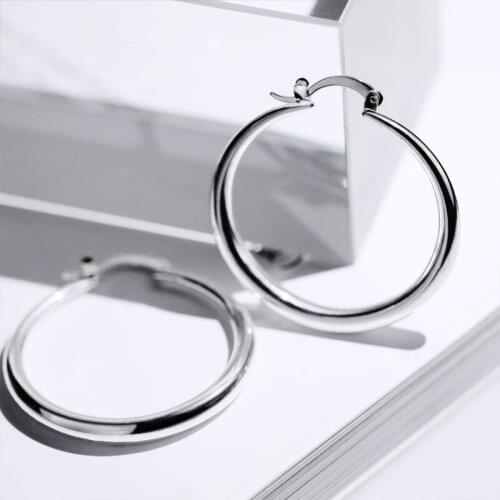 Fashion Women Earrings Wedding Jewelry Accessories Statement Girl Gift Simple Round Geometric Hoop Earrings For Women