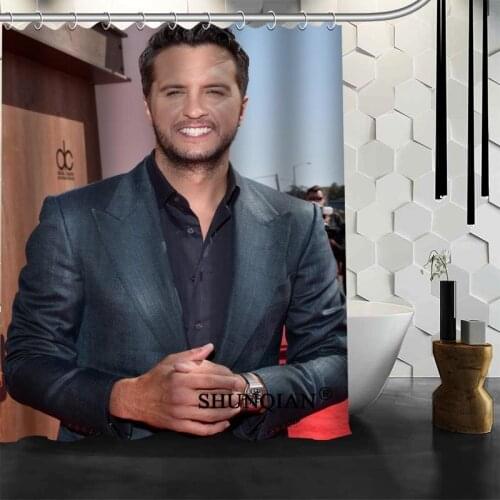 New Arrival Luke Bryan Shower Curtain Polyester Fabric Printing Bathroom Curtain Waterproof Bathroom Products With Hook