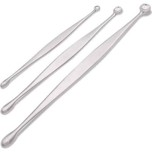 Stainless steel orthopedic instrument double head curette orthopedic curette weighing spoon beauty plastic pet orthopedic surgic