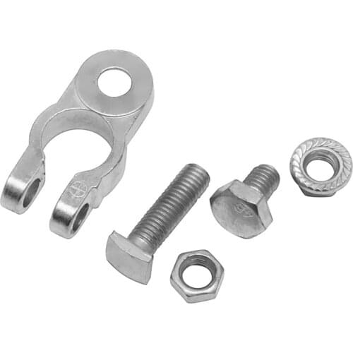 2Pcs Positive & Negative Cargo Type Zinc Coat Battery Terminals Clamp Connectors