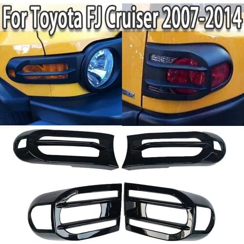 K-Car Fog Light Cover Tail Light Cover For Toyota FJ Cruiser 2007 2008 2009 2010 2011 2012 2013 2014 Black