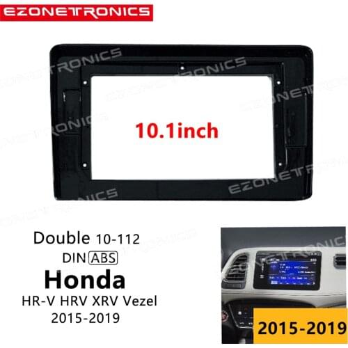 2Din Car DVD Frame Audio Fitting Adaptor Dash Trim Kits Facia Panel 10.1inch For Honda HR-V HRV XRV Vezel 2015-2019 Radio Player
