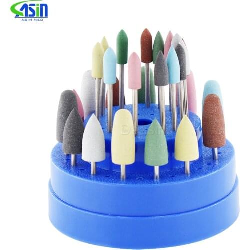 Dental Lab Instrument 48 Holes (Round type) Holes Plastic Bur Holder Burs Block Case Box