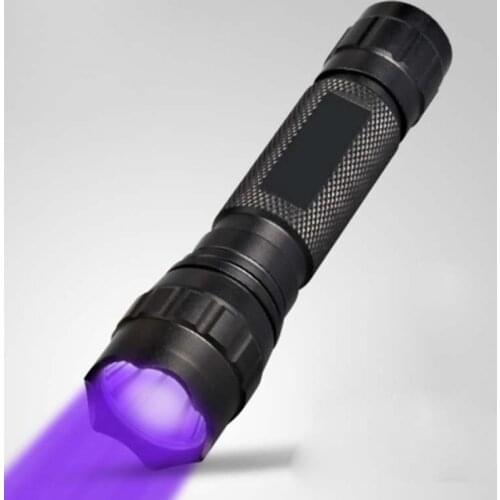 LED UV Flashlight UV Light LED Torch Light 5Mode Zoomable 395nm Ultra Violet Light Blacklight by 18650 Battery