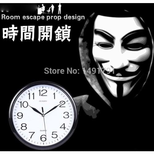 DIY Party Put the right time to open the lock Clock props to open lock Takagism game real life escape room tools