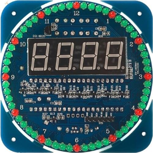 Rotating DS1302 Digital LED Display Module Alarm Electronic Digital Clock LED Temperature Display DIY Kit Learning Board 5V