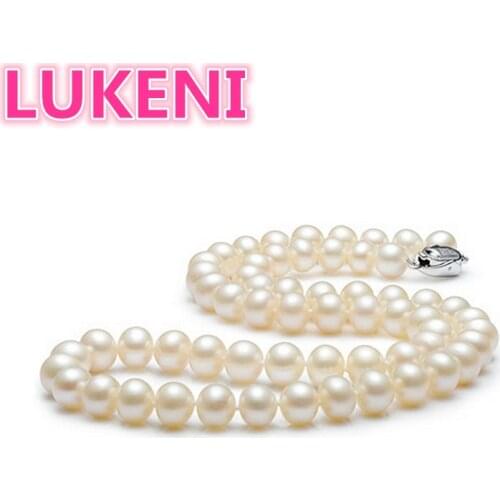 Highest quality 8mm nearly Perfect round natural pearl necklace fashion choker necklace For women Mothers gift Free shipping