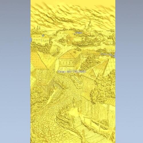 High quality 3d model relief for cnc or 3D printers in STL file format City