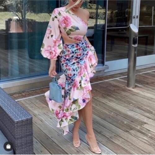 Two piece womens skirt Ruffle Skirt childrens new fashion irregular skirt set in summer