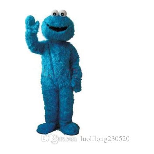 Hot Sale Sesame Street Cookie Monster Mascot Costume Fancy Party Dress Suit costumes free shipping
