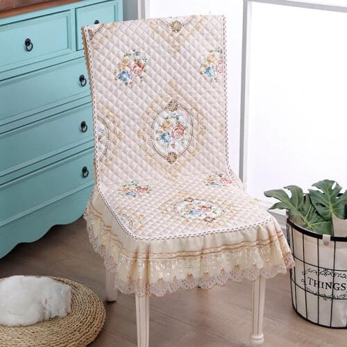 Retro Flower Printing Dinning Chair Cushions Hotel Office Seat Mat Lace Edge Cotton Soft Chair Cover Seat Pads Car Cushions 1PC