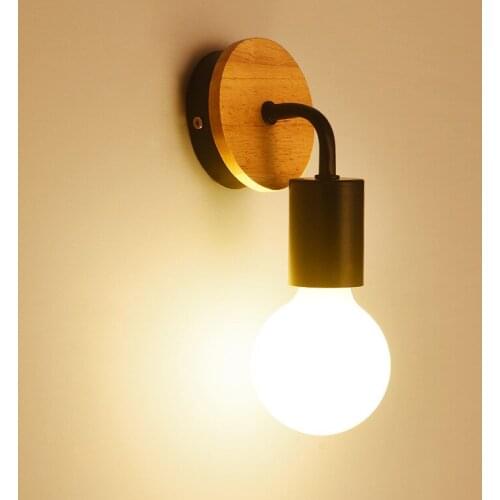 1Pc Nordic E27 LED Wall Lamp Restaurant Aisle Hanging Night Light Home Living Room Lighting Fixture (without Bulb)