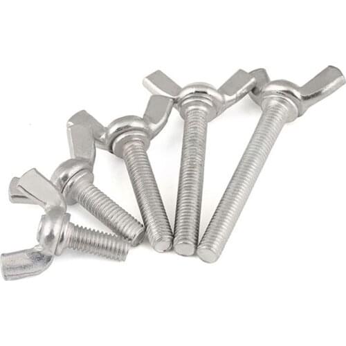 10pcs M4 M5 M6 Butterfly Wing Bolt Galvanized Wing Screws Carbon Steel Fastener DIN315