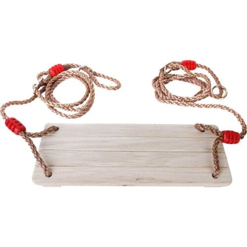 150kg Wooden Garden Swing Seat with Adjustable Rope for Children Adults Outdoor Games Playhouse Playground Swing Game