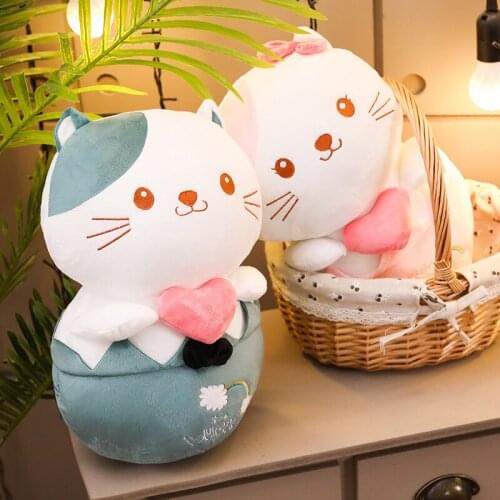40 cm cute cat doll eggshell couple cat plush toy couple bear birthday gift Christmas gift to send girls to send children