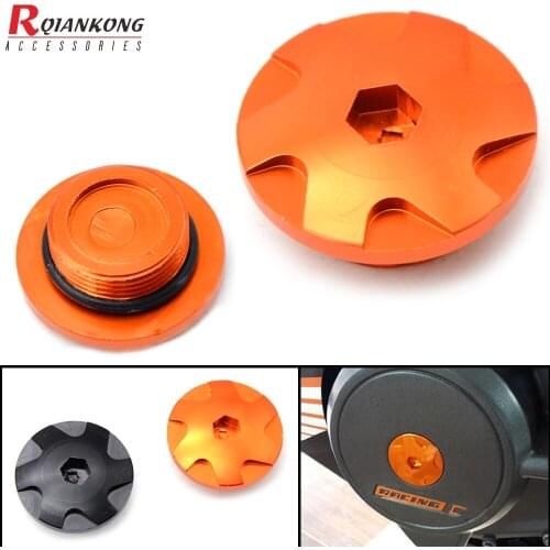 For 390 200 2013-2017 Motorcycle Aluninum Engine Protect Plug Caps Engine lgntion Cover Plug 390 2014 2015 2016