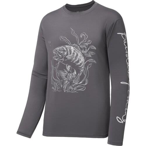 Bassdash UPF 50+ Funny Fishing Shirts for Men Long Sleeve Bass Redfish Performance Running Shirt