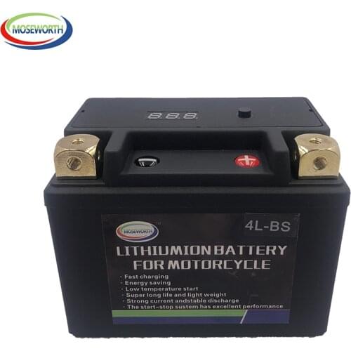 4AH Motorcycle Battery 12V LiFePO4 lithium ion 4L-BS 180CCA Size-113x70x89mm Built-in BMS Board Lithium Phosphate ion Battery