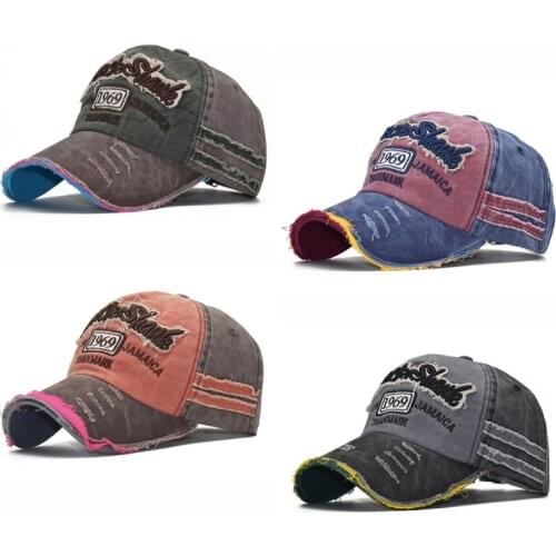 Spring Summer 1969 Embroidery Baseball Cap Edge grinding Fashion Snapback Hats Casquette Bone Cotton Fitted Hat For Men Women