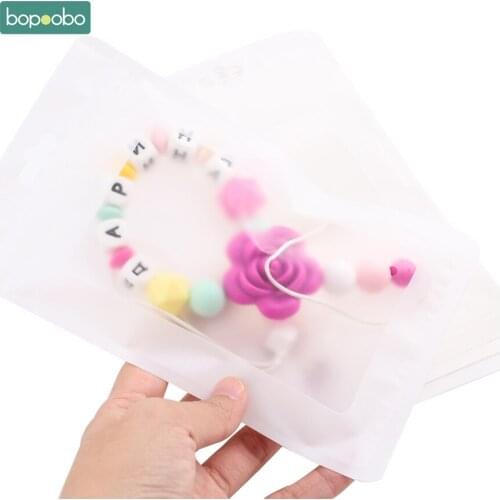 Bopoobo 100pc 11.5x19.5cm White Plastic Bags High Quality Ecofriendly Sealed Bags Baby Care Equipment Jewelry Pendant Bags